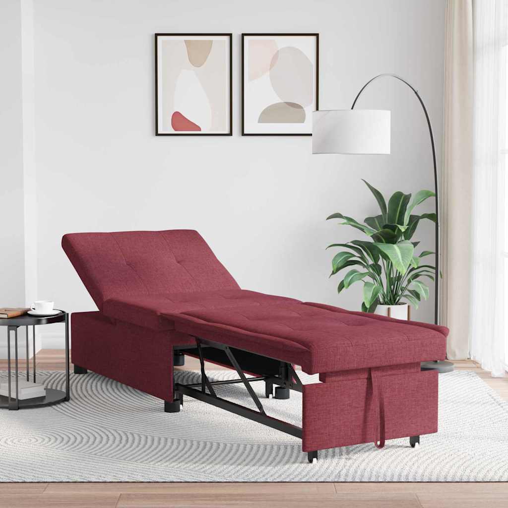 Sovesofa Rød 194 x 67 x 37 cm Stof