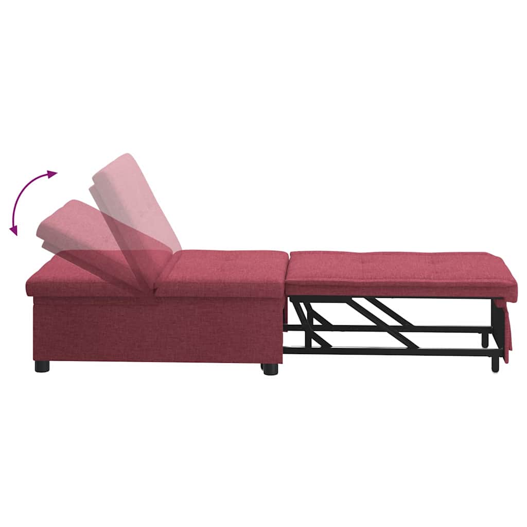 Sovesofa Rød 194 x 67 x 37 cm Stof
