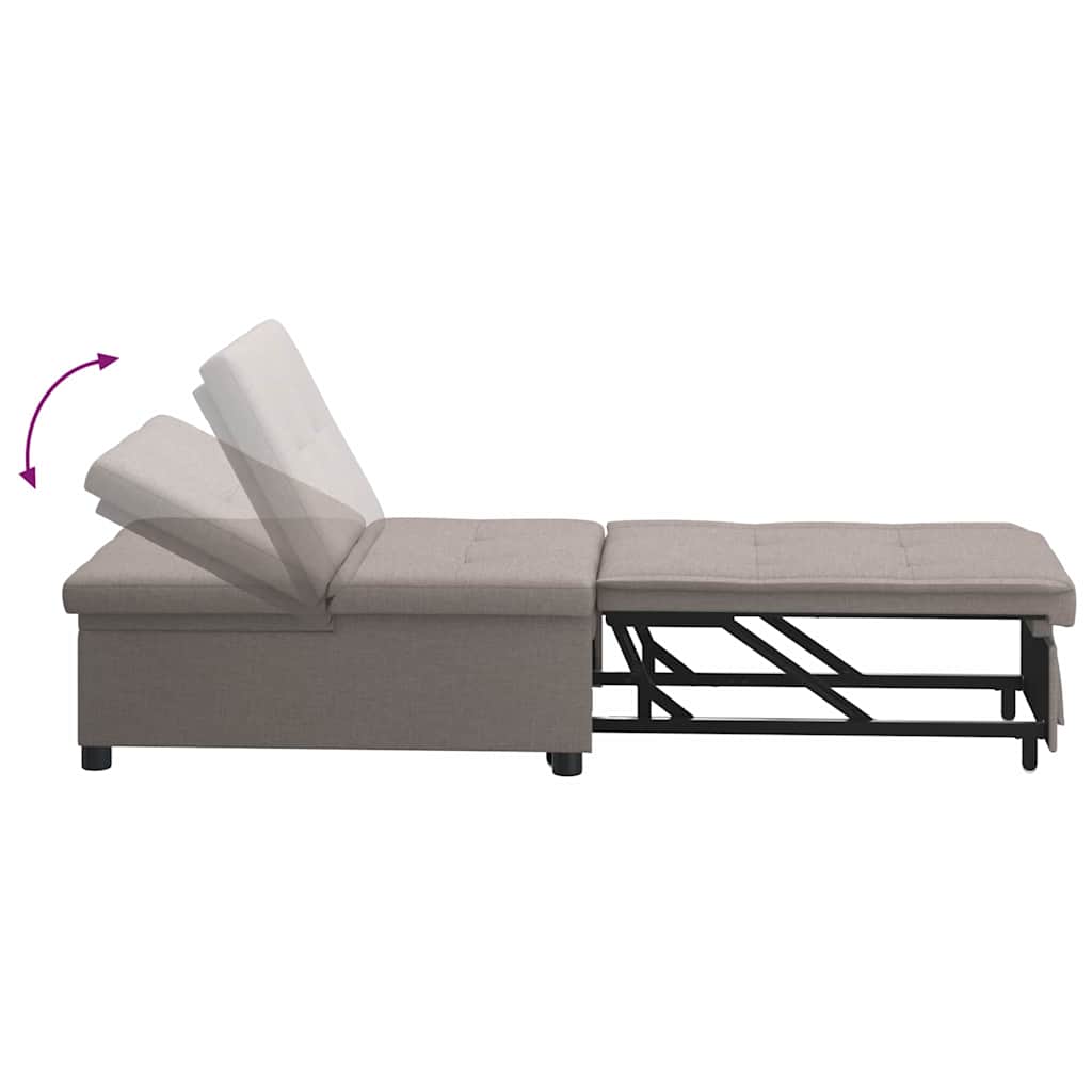 Sovesofa Gråbrun 194 x 67 x 37 cm Stof