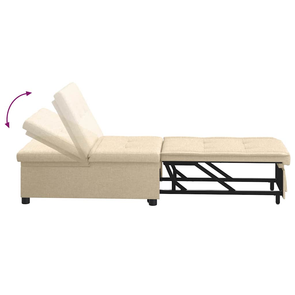 Sovesofa Creme 194 x 67 x 37 cm Stof
