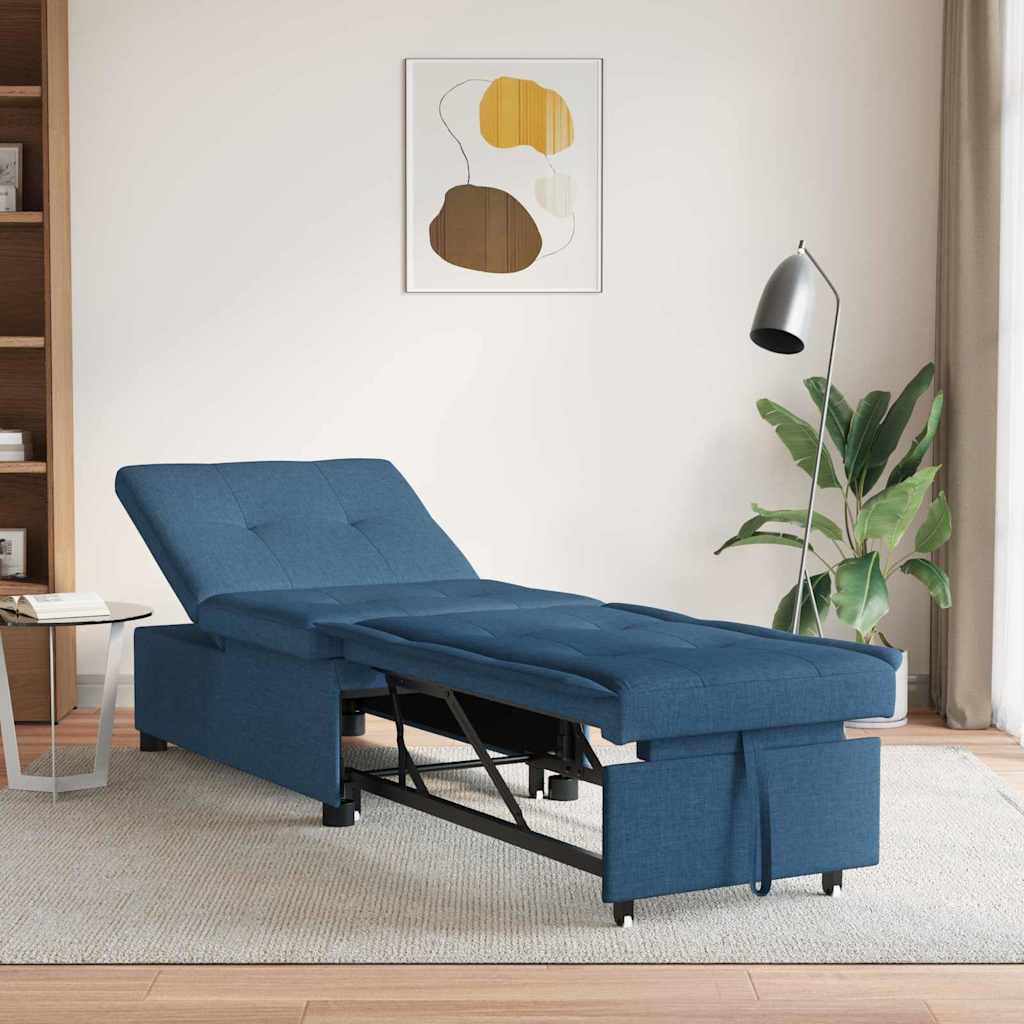 Sovesofa Blå 194 x 67 x 37 cm Stof