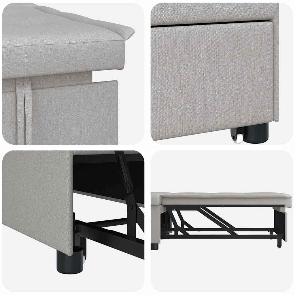 Sovesofa Grå 194 x 67 x 37 cm Stof