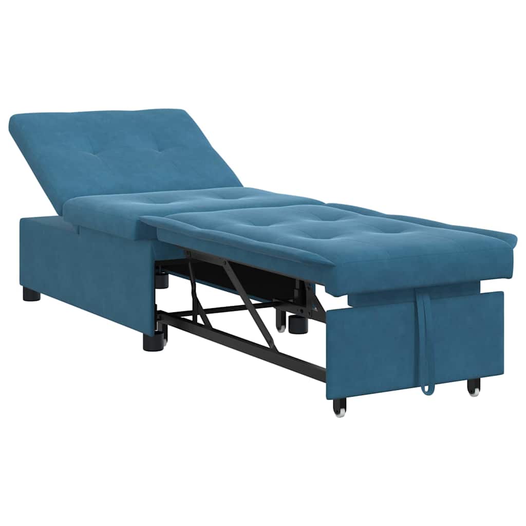 Sovesofa Blå 67 x 194 x 38 cm Fløjl