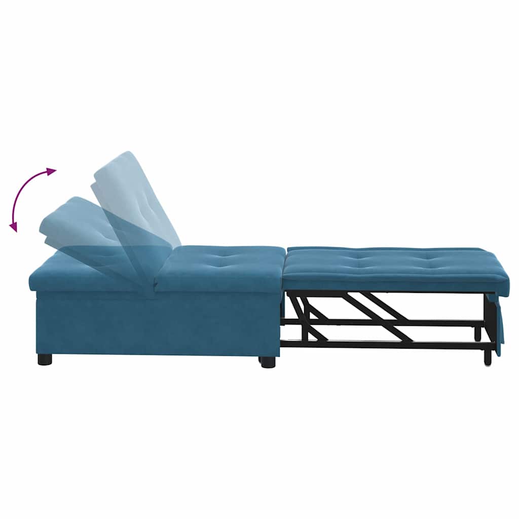 Sovesofa Blå 67 x 194 x 38 cm Fløjl