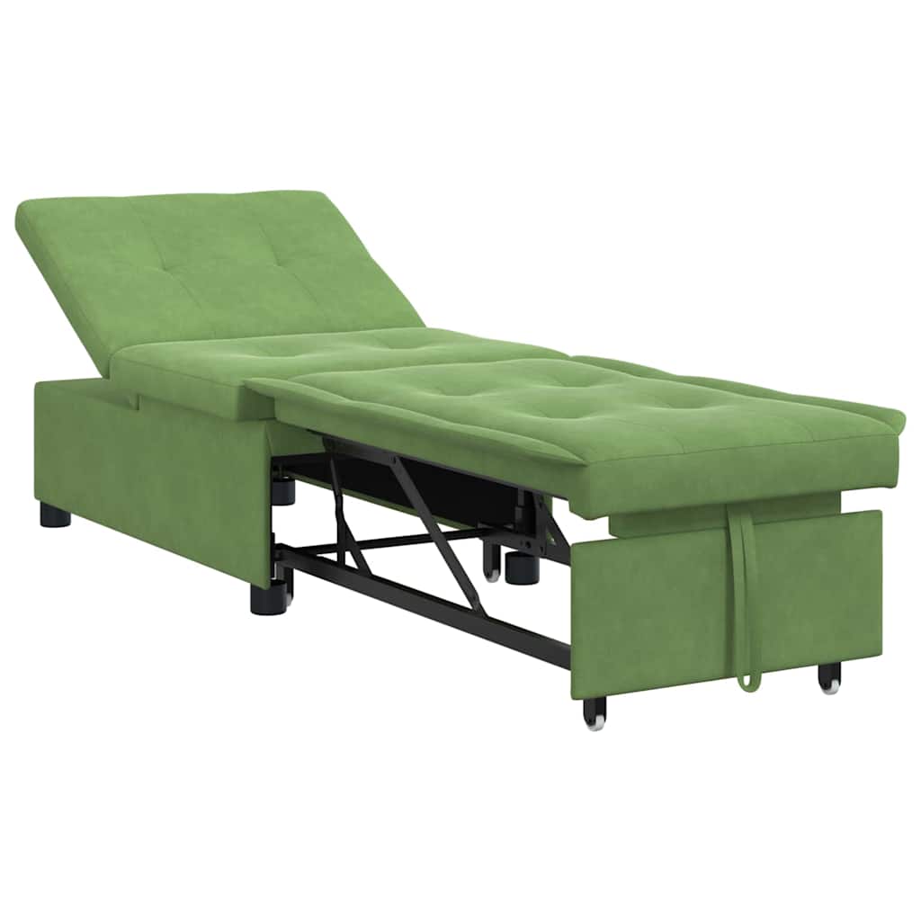 Sovesofa Lysegrøn 67 x 194 x 38 cm Fløjl