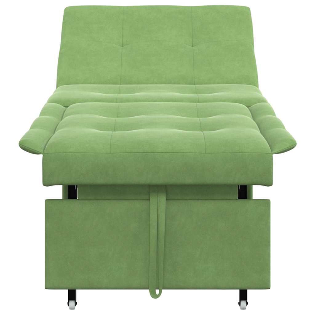 Sovesofa Lysegrøn 67 x 194 x 38 cm Fløjl