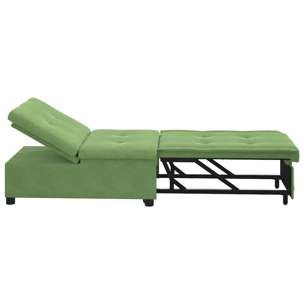 Sovesofa Lysegrøn 67 x 194 x 38 cm Fløjl