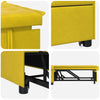 Sovesofa Gul 67 x 194 x 38 cm Fløjl