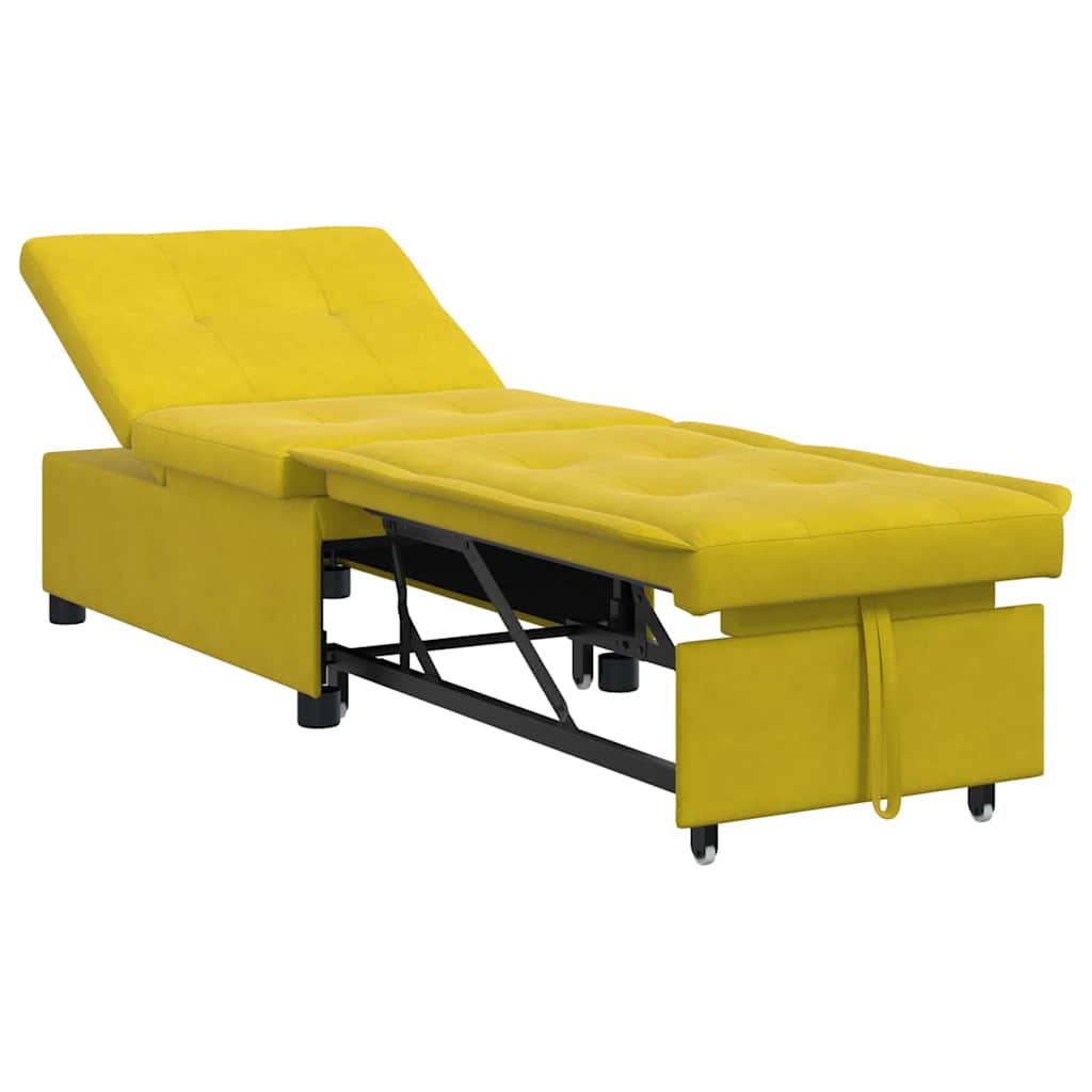 Sovesofa Gul 67 x 194 x 38 cm Fløjl