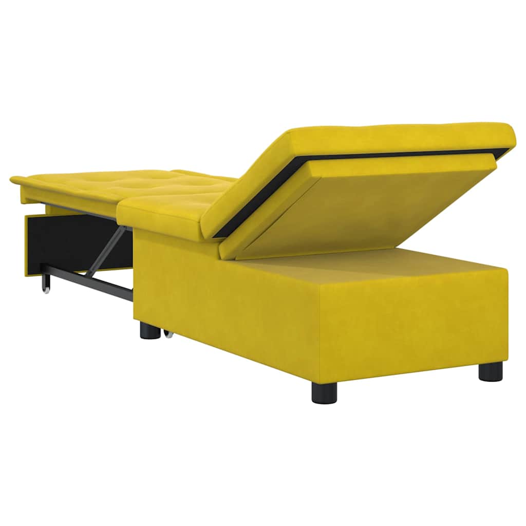 Sovesofa Gul 67 x 194 x 38 cm Fløjl