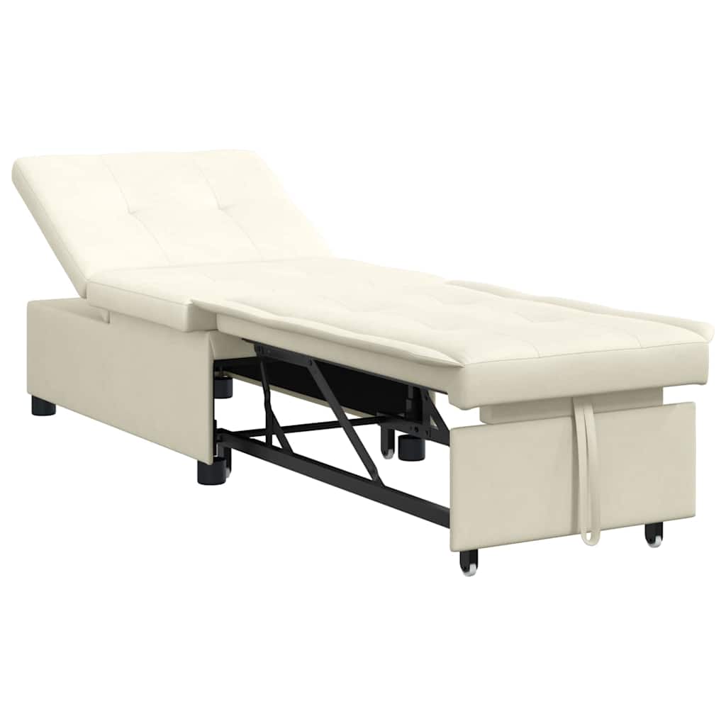 Sovesofa Creme 67 x 194 x 38 cm Fløjl