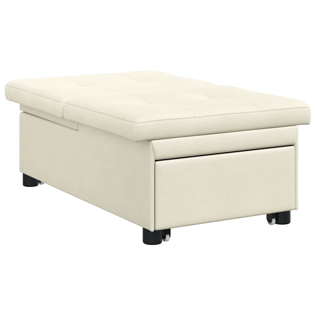 Sovesofa Creme 67 x 194 x 38 cm Fløjl
