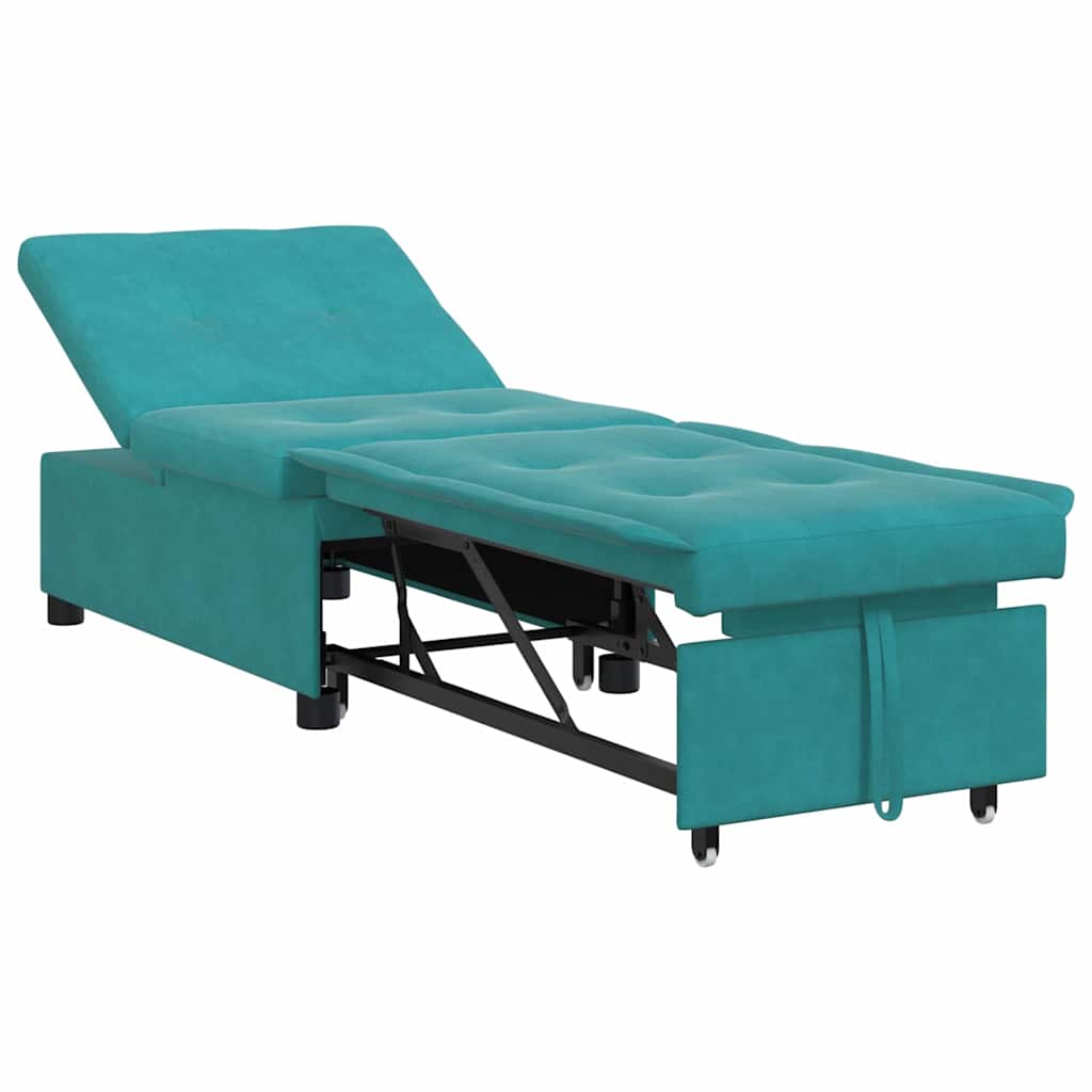 Sovesofa Turkis 67 x 194 x 38 cm Fløjl