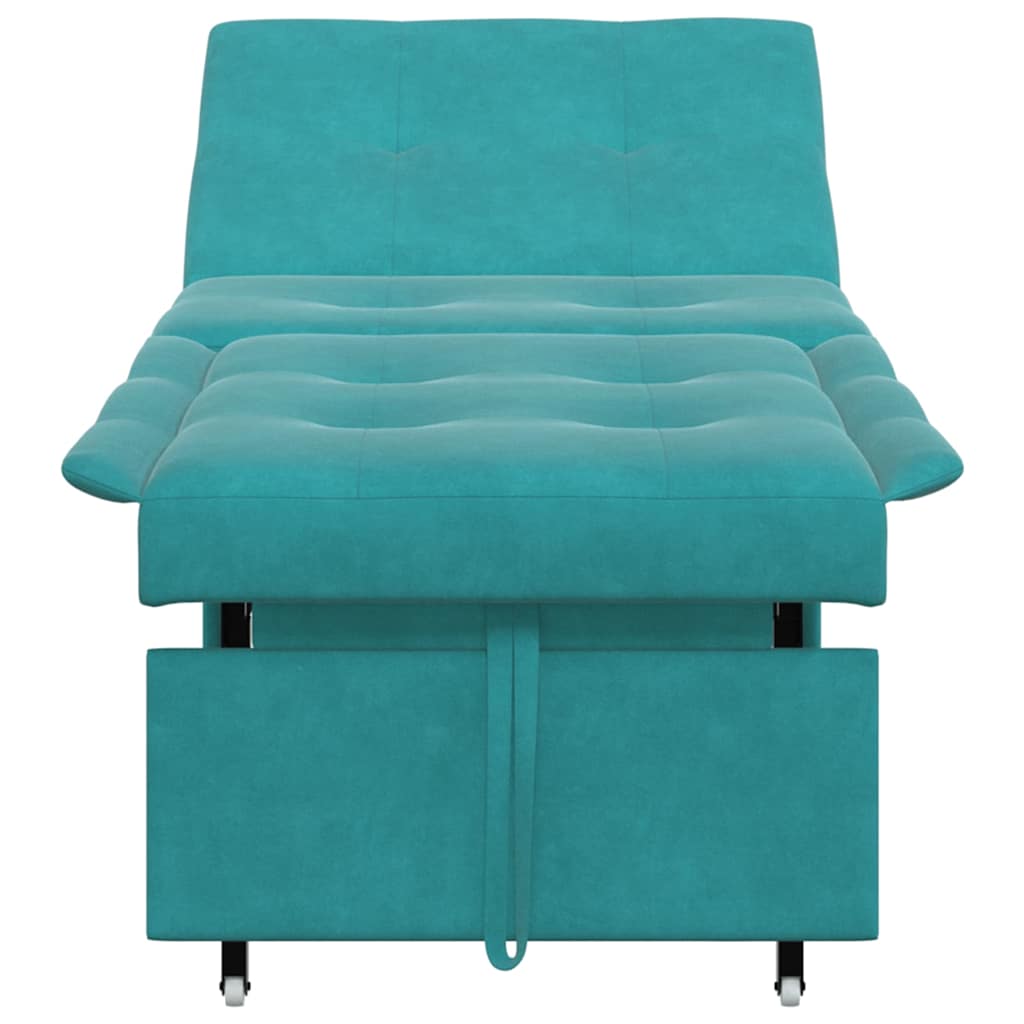 Sovesofa Turkis 67 x 194 x 38 cm Fløjl