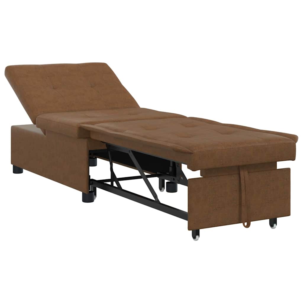 Sovesofa Brun 67 x 194 x 38 cm Faux suede læder