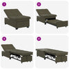 Sovesofa Army grøn 67 x 194 x 38 cm Faux suede læder