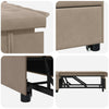 Sovesofa med pude Gråbrun 67 x 194 x 82 cm Krydsfinér