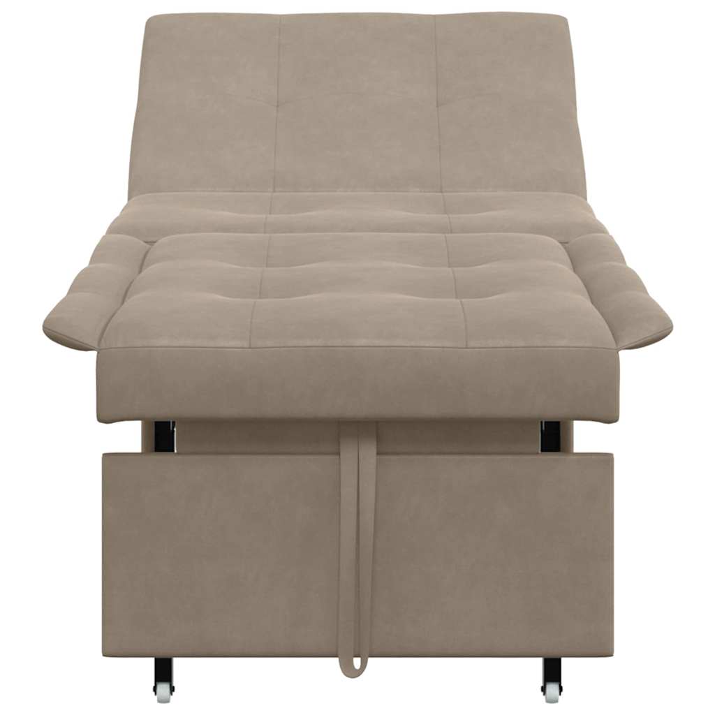 Sovesofa med pude Gråbrun 67 x 194 x 82 cm Krydsfinér