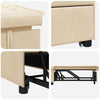 Sovesofa med pude Creme 67 x 194 x 82 cm Mikrofiberstof