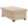 Sovesofa med pude Creme 67 x 194 x 82 cm Mikrofiberstof