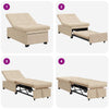 Sovesofa med pude Creme 67 x 194 x 82 cm Mikrofiberstof