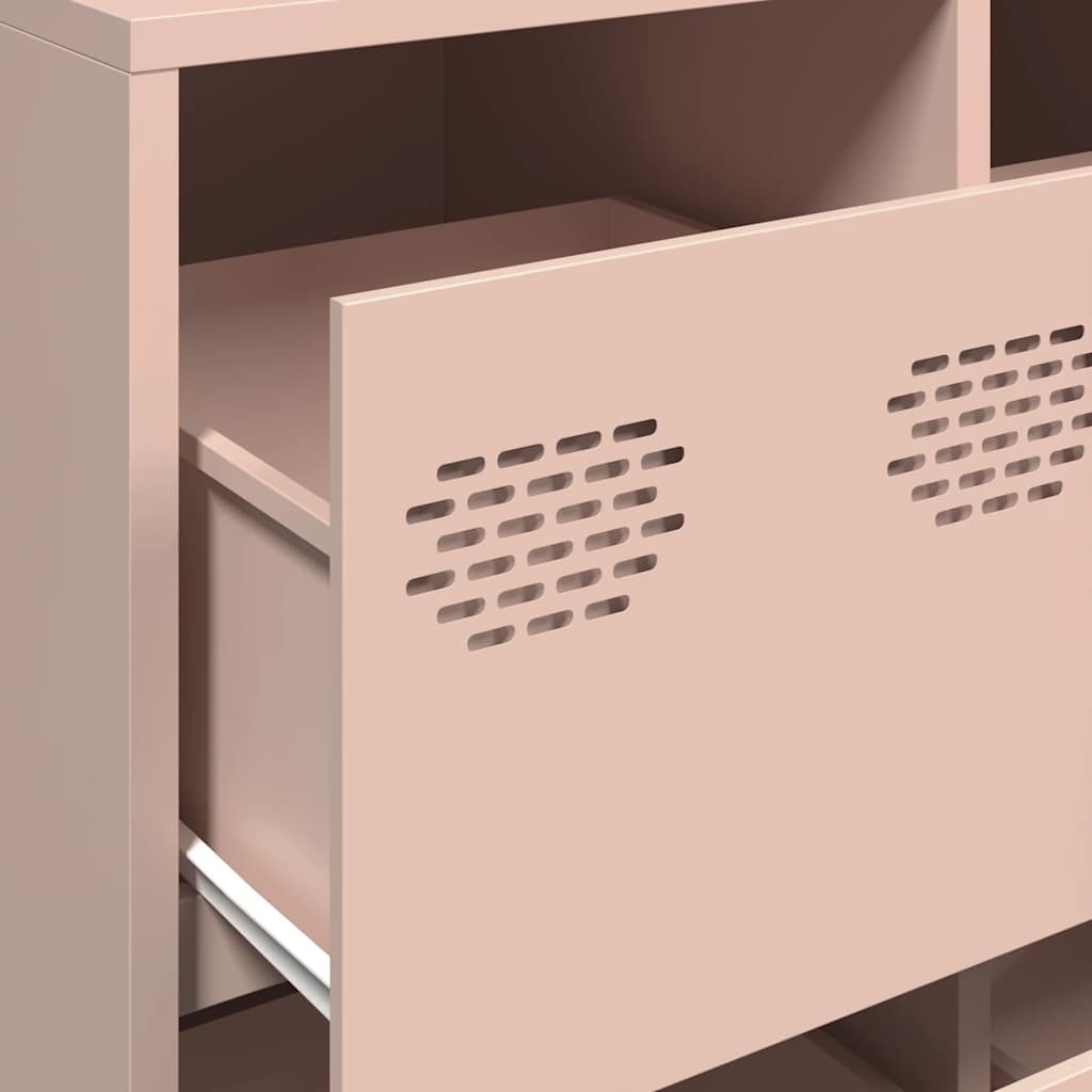 skab 135x39x103,5 cm koldvalset stål lyserød