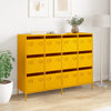 skab 135x39x103,5 cm koldvalset stål sennepsgul