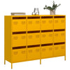 skab 135x39x103,5 cm koldvalset stål sennepsgul