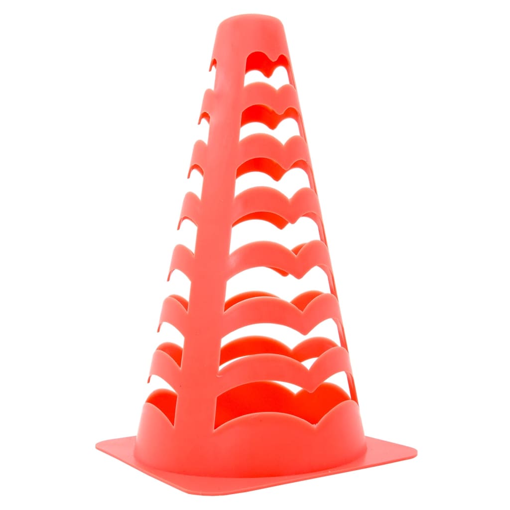 fodboldkegler 6 stk. 13x13x22,5 cm stabelbare orange