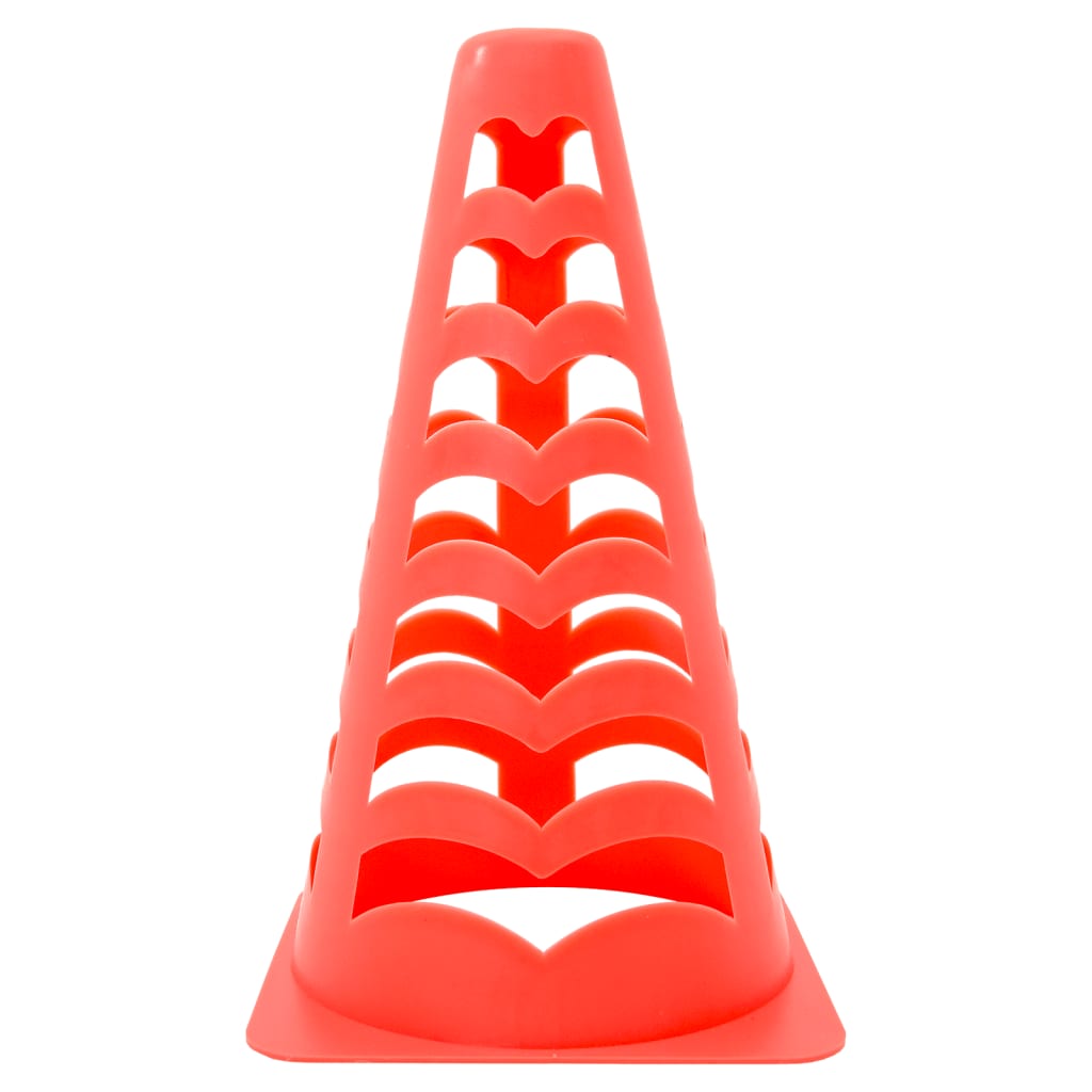 fodboldkegler 6 stk. 13x13x22,5 cm stabelbare orange