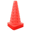 fodboldkegler 6 stk. 13x13x22,5 cm stabelbare orange