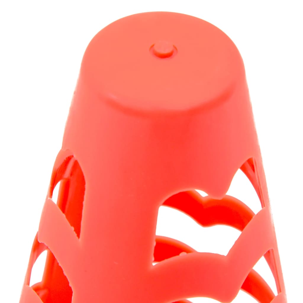 fodboldkegler 6 stk. 13x13x22,5 cm stabelbare orange