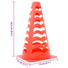fodboldkegler 6 stk. 13x13x22,5 cm stabelbare orange