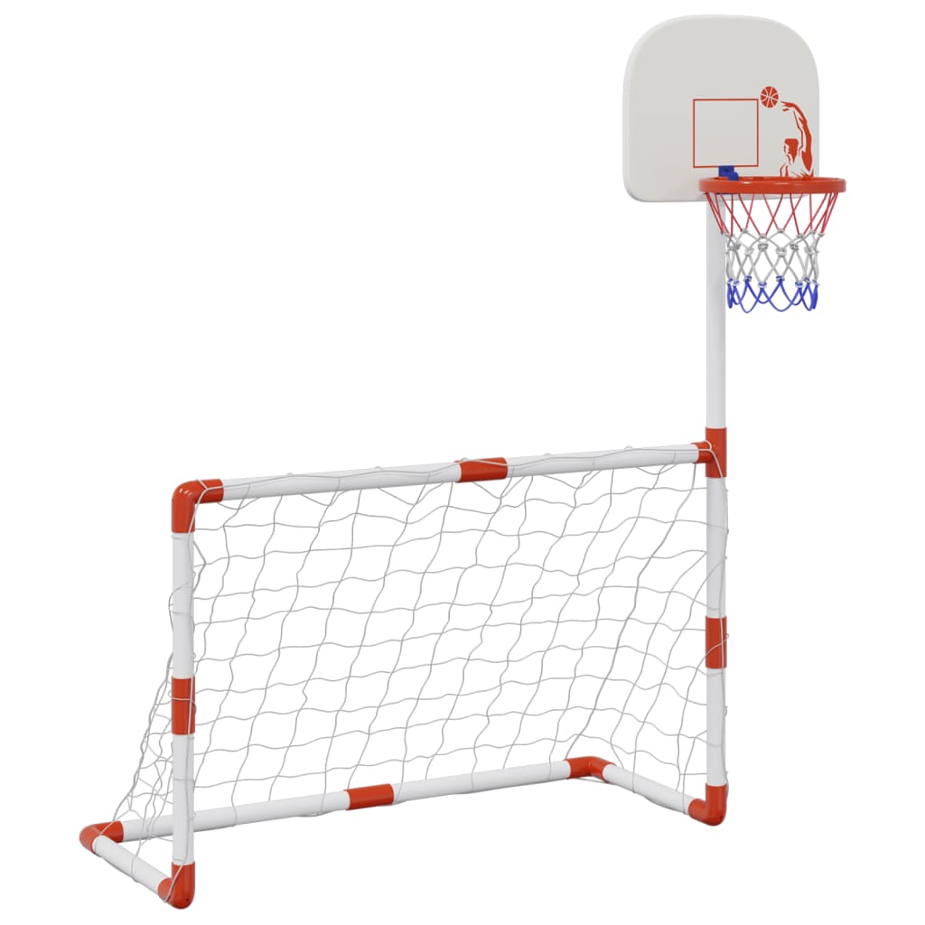 fodbold- og basketballsæt til børn 98x50x70 cm med bolde