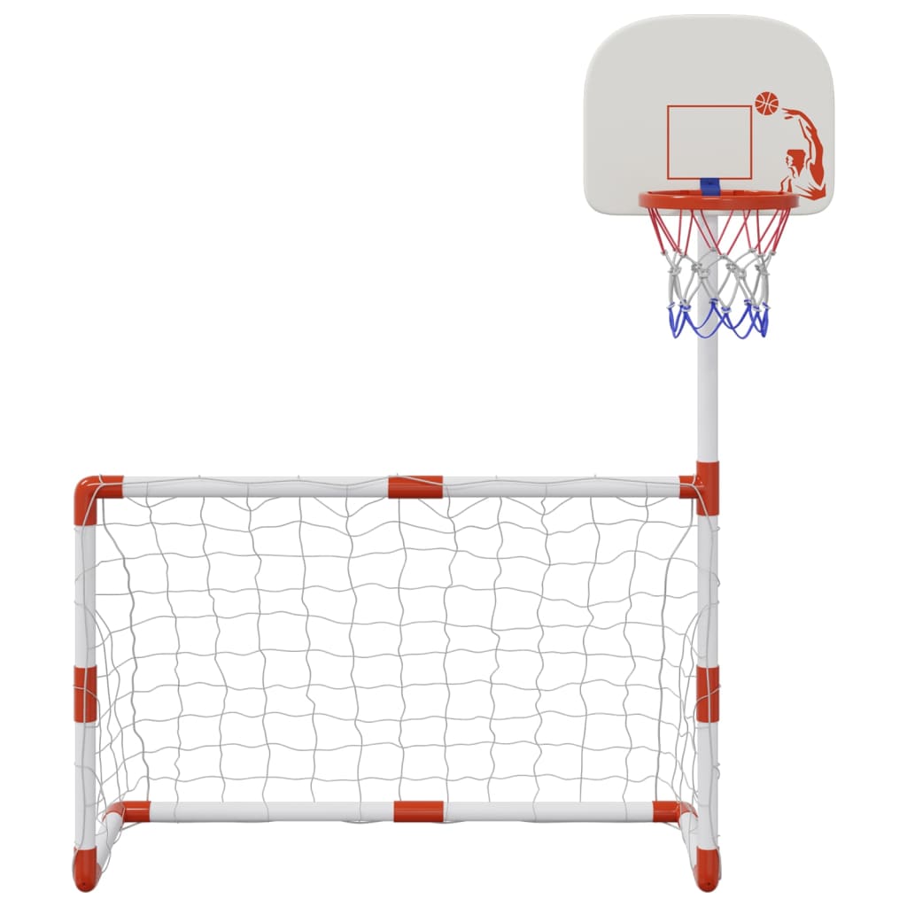 fodbold- og basketballsæt til børn 98x50x70 cm med bolde