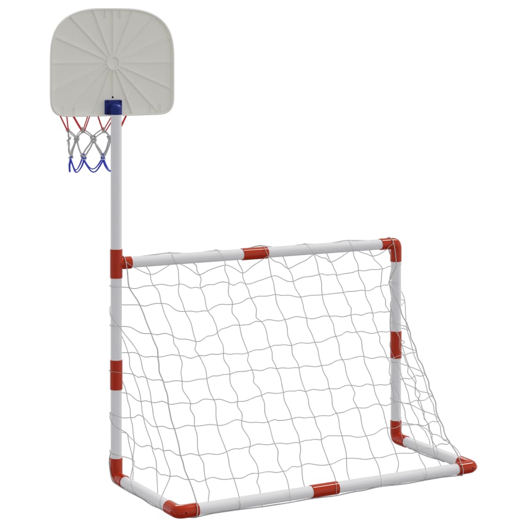 fodbold- og basketballsæt til børn 98x50x70 cm med bolde