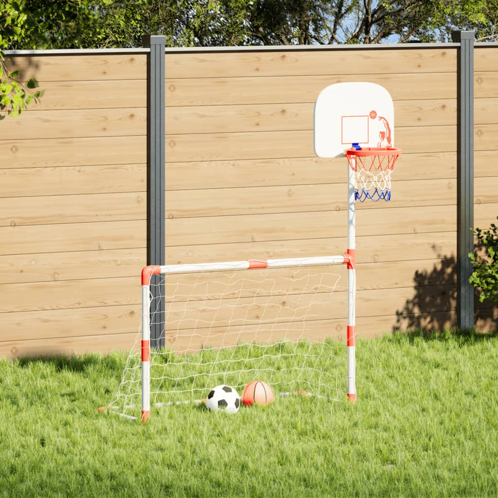 fodbold- og basketballsæt til børn 98x50x70 cm med bolde