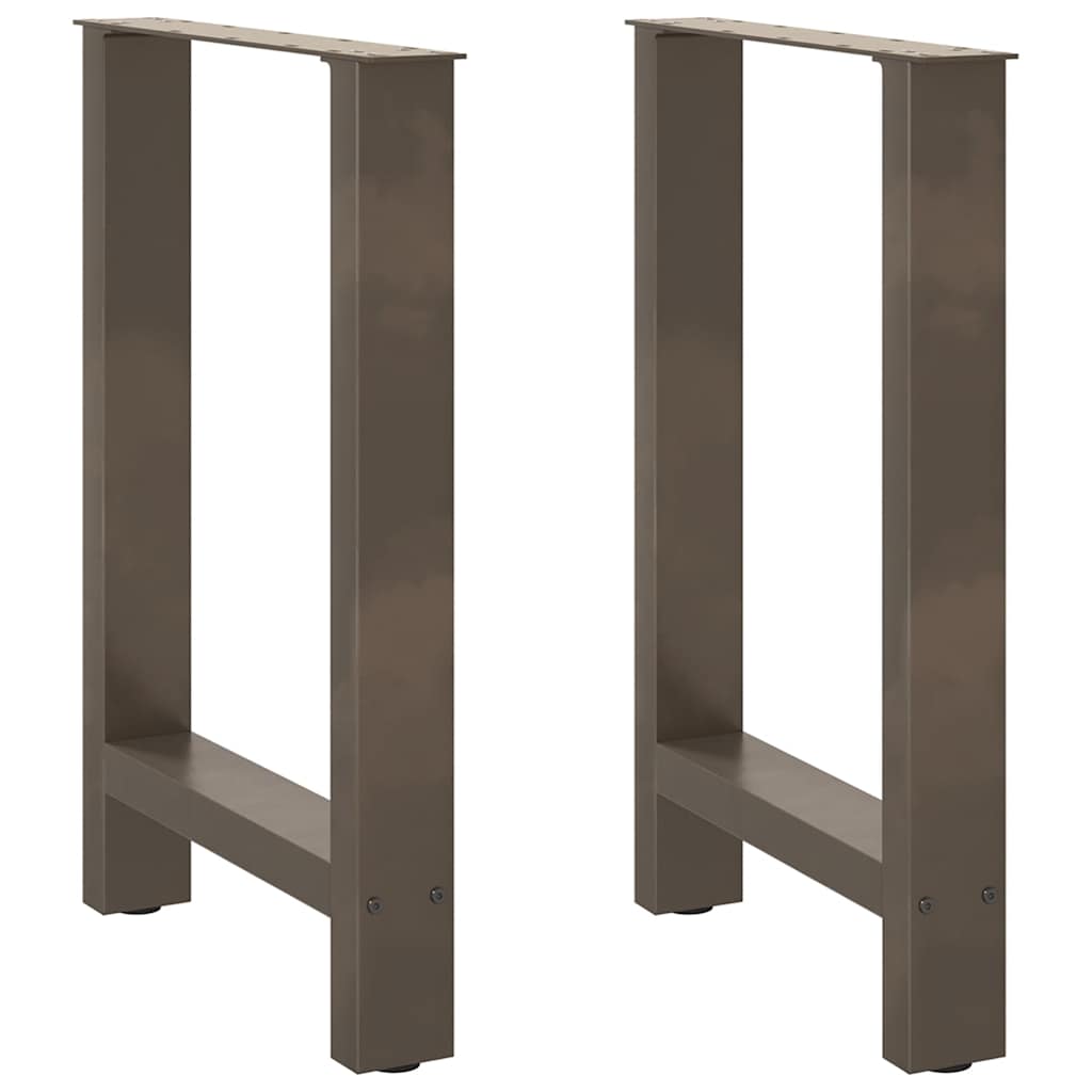 sofabordben naturstål 2 stk. 60x(72-73) cm stål