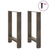 sofabordben naturstål 2 stk. 60x(72-73) cm stål
