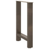 sofabordben naturstål 2 stk. 60x(72-73) cm stål