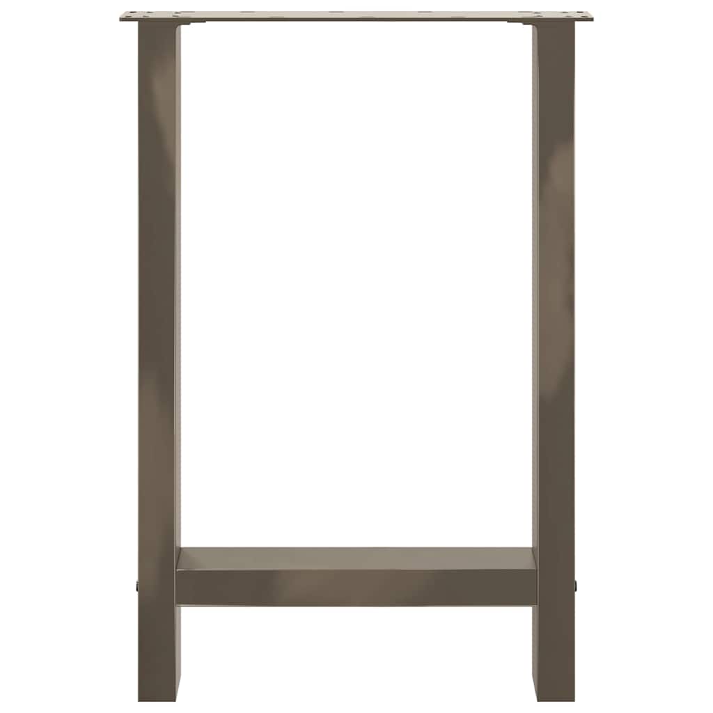 sofabordben naturstål 2 stk. 60x(72-73) cm stål