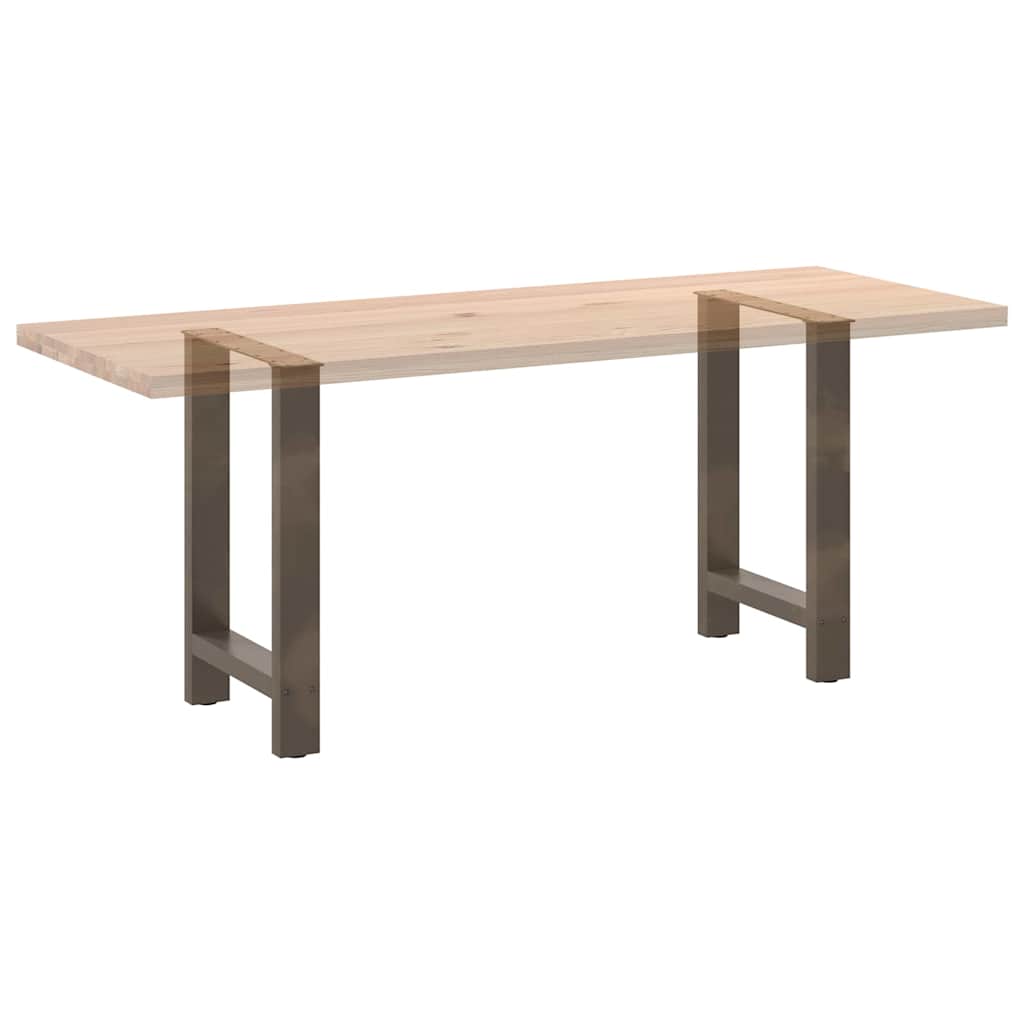sofabordben naturstål 2 stk. 60x(72-73) cm stål