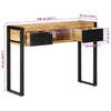 konsolbord 100x35x75 cm massivt ru mangotræ