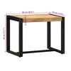 bænk 60x35x45 cm massivt ru mangotræ