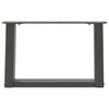 sofabordben U-formet 2 stk. 40x(30-31) cm stål antracitgrå