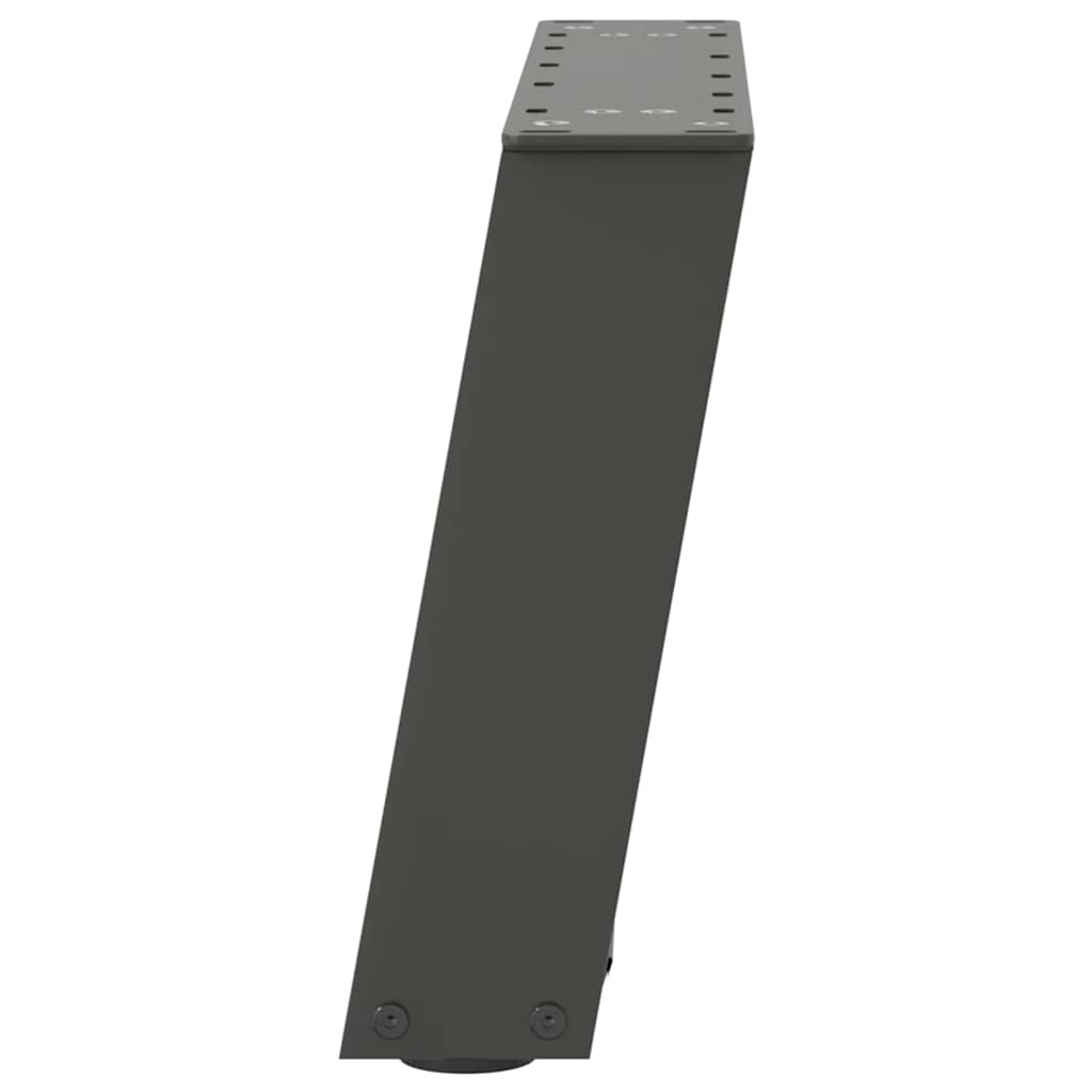sofabordben U-formet 2 stk. 40x(30-31) cm stål antracitgrå
