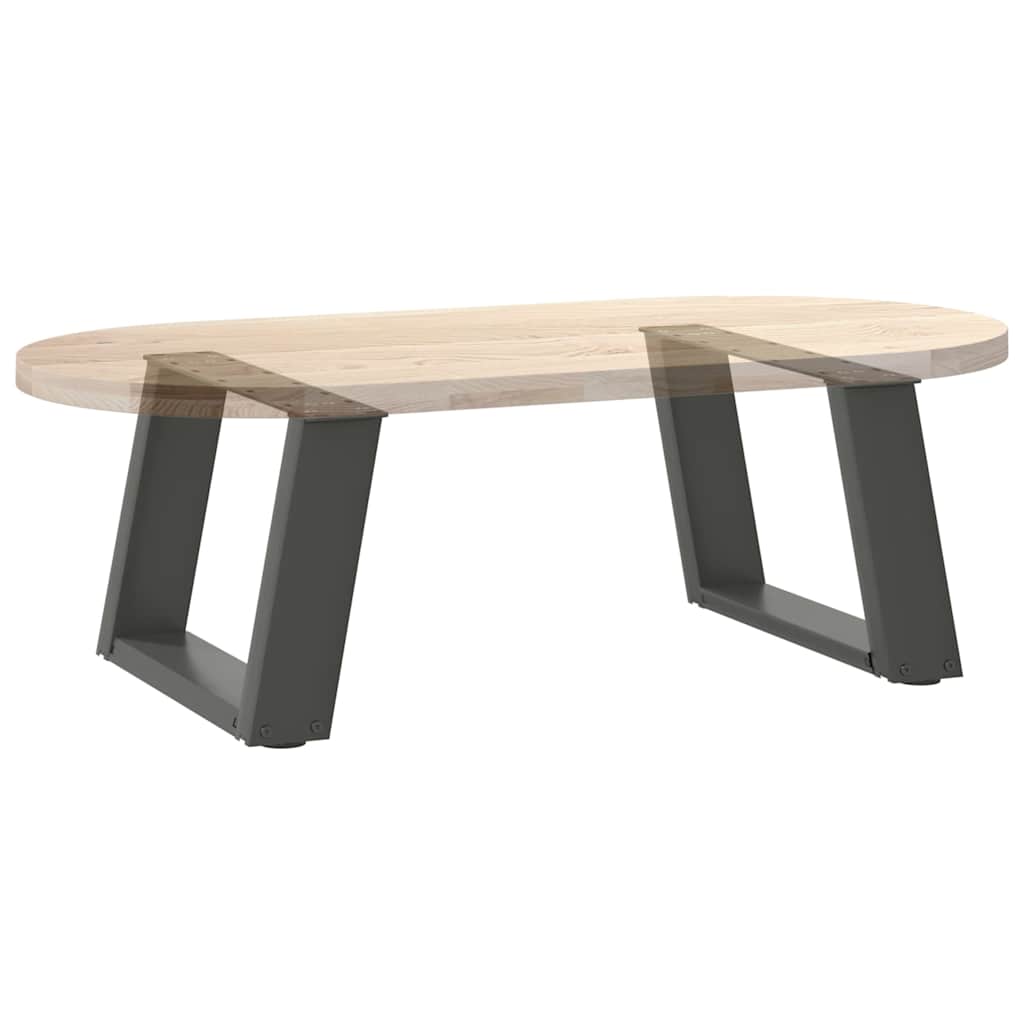 sofabordben U-formet 2 stk. 40x(30-31) cm stål antracitgrå