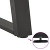 sofabordben U-formet 2 stk. 40x(30-31) cm stål antracitgrå