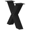 sofabordben X-formet 2 stk 60x(42-43) cm stål sort