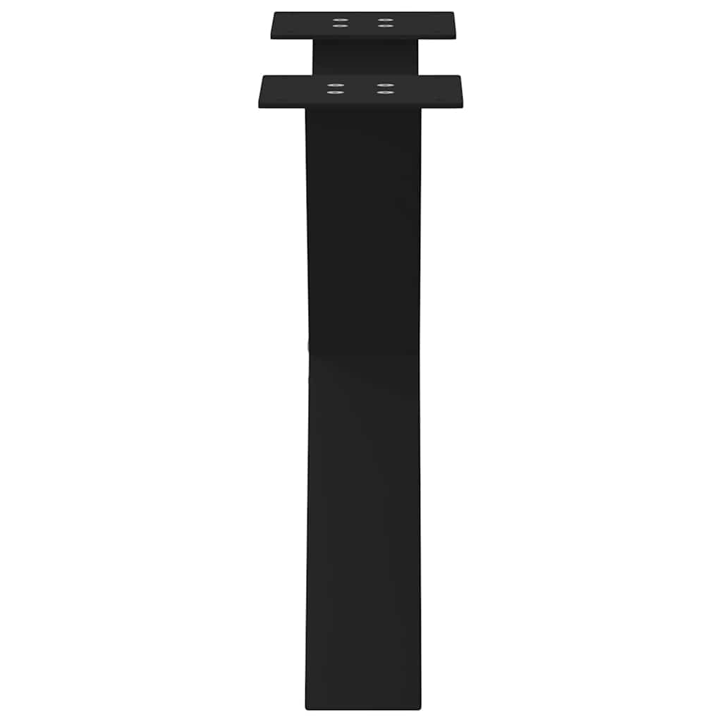 sofabordben X-formet 2 stk 60x(42-43) cm stål sort
